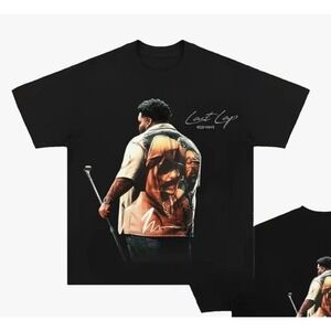 Rod Wave Last Lap Tour 2024 T-Shirt L Black Concert Graphic Tee RIP Uncle‎ Dee